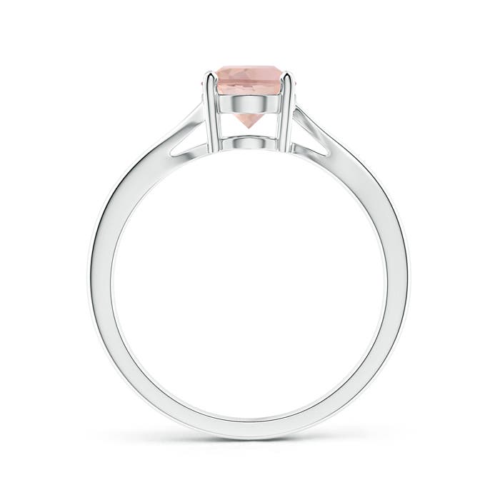 AAAA - Morganite / 1.1 CT / 14 KT White Gold