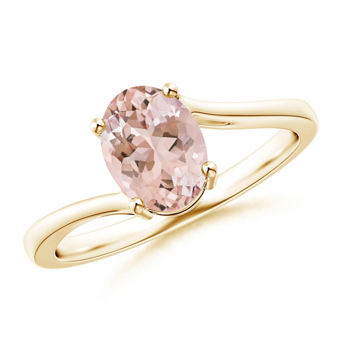 AAAA - Morganite / 1.1 CT / 14 KT Yellow Gold