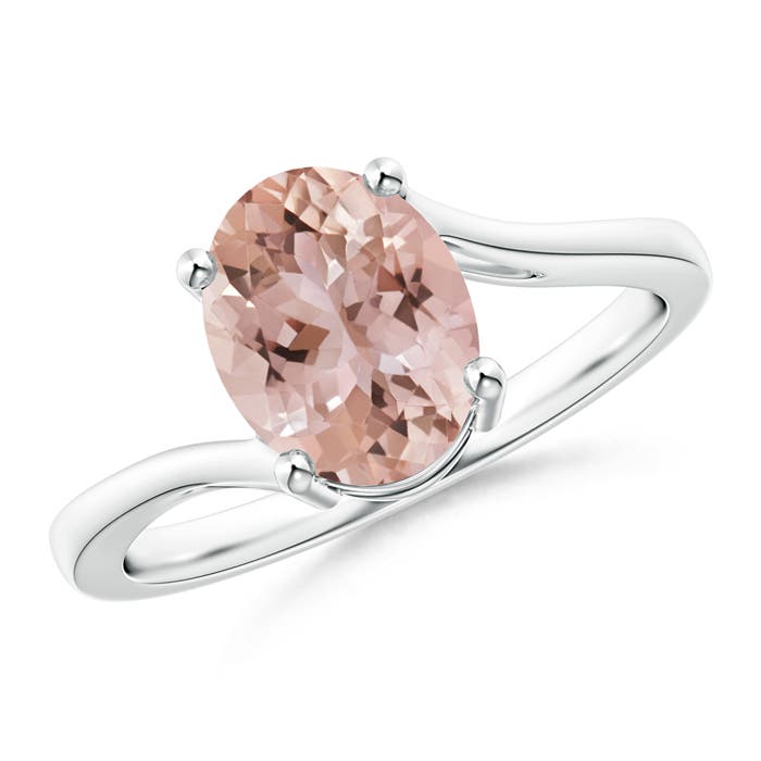 AAA - Morganite / 1.65 CT / 14 KT White Gold