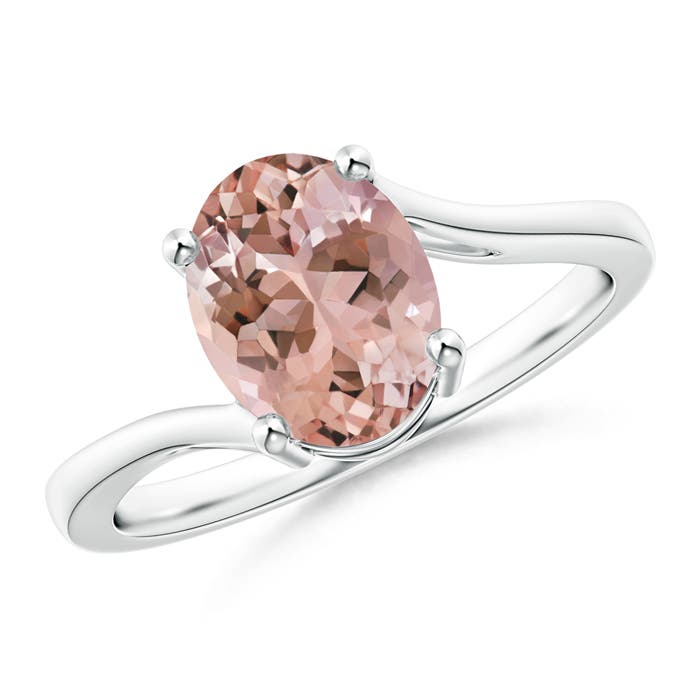 AAAA - Morganite / 1.65 CT / 14 KT White Gold