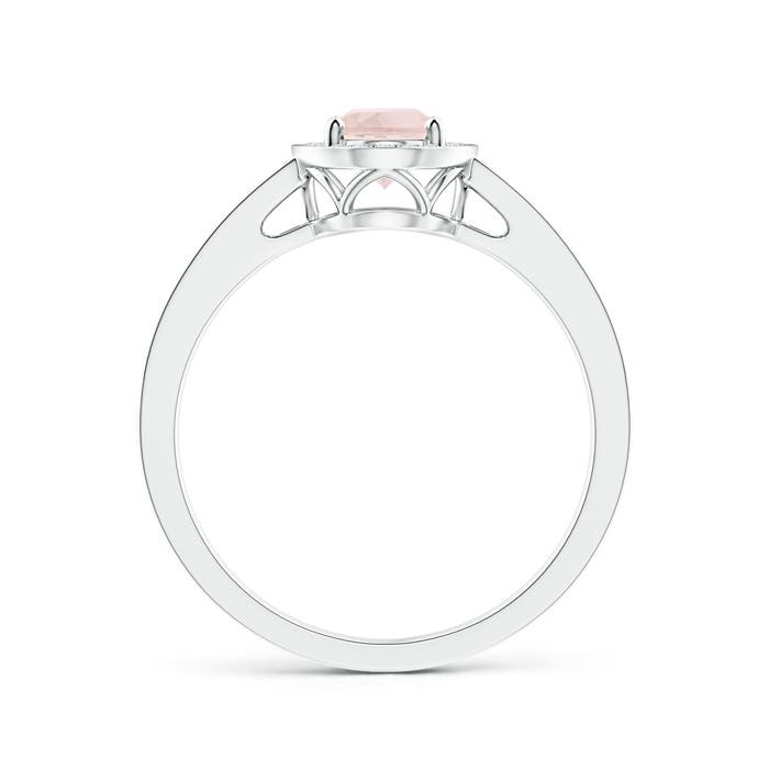 A - Morganite / 1 CT / 14 KT White Gold