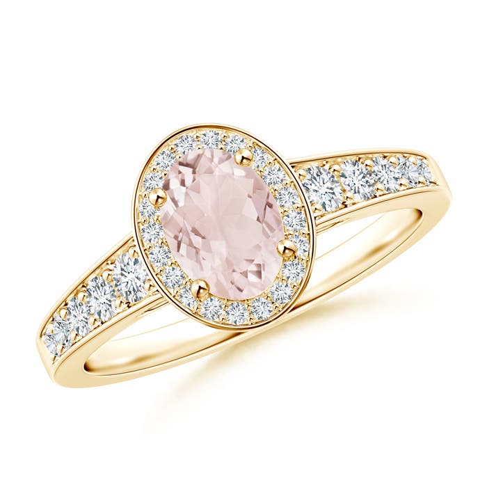 A - Morganite / 1 CT / 14 KT Yellow Gold