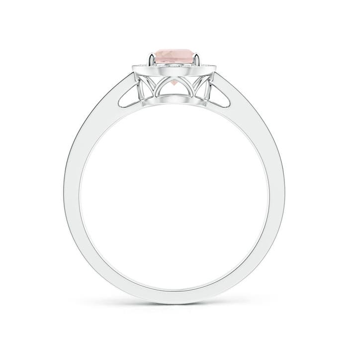 AA - Morganite / 1 CT / 14 KT White Gold