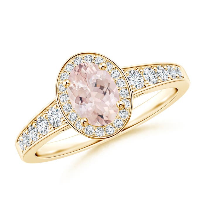 AA - Morganite / 1 CT / 14 KT Yellow Gold