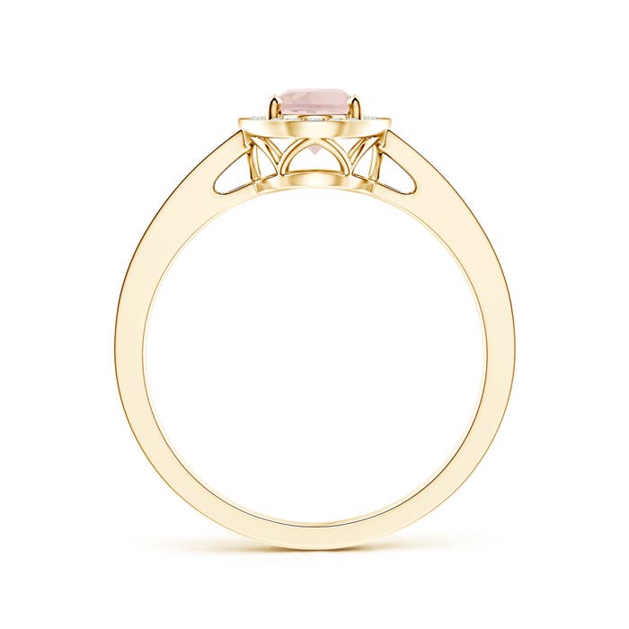 AA - Morganite / 1 CT / 14 KT Yellow Gold