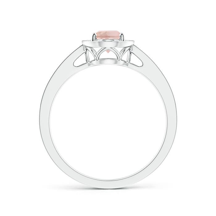 AAA - Morganite / 1 CT / 14 KT White Gold