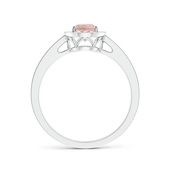 AAAA - Morganite / 1 CT / 14 KT White Gold