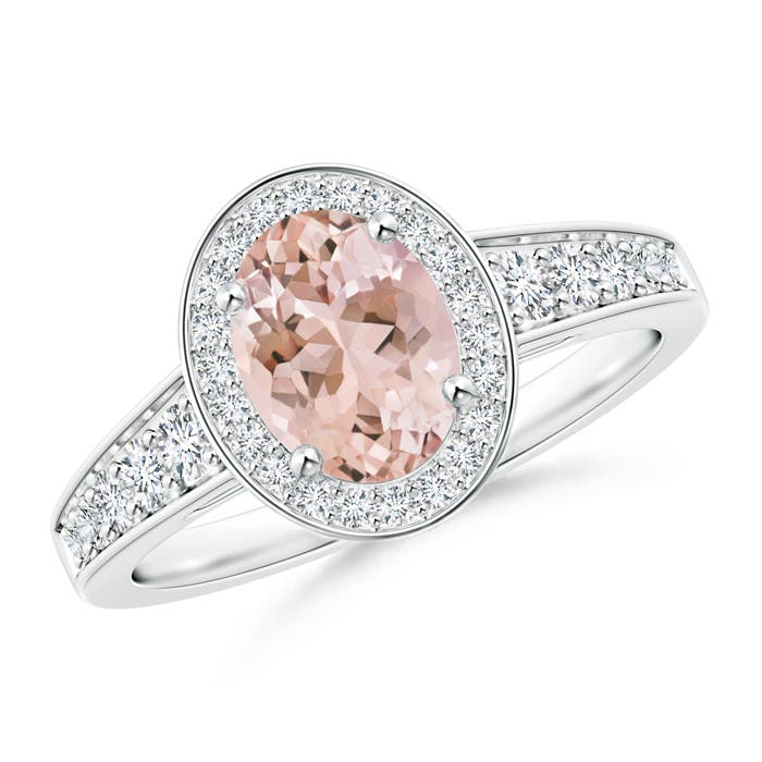 AAAA - Morganite / 1.5 CT / 14 KT White Gold