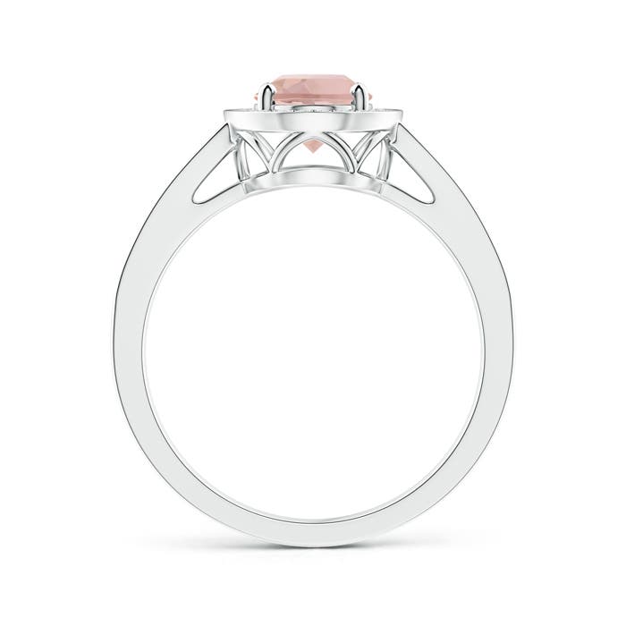 AAAA - Morganite / 1.5 CT / 14 KT White Gold