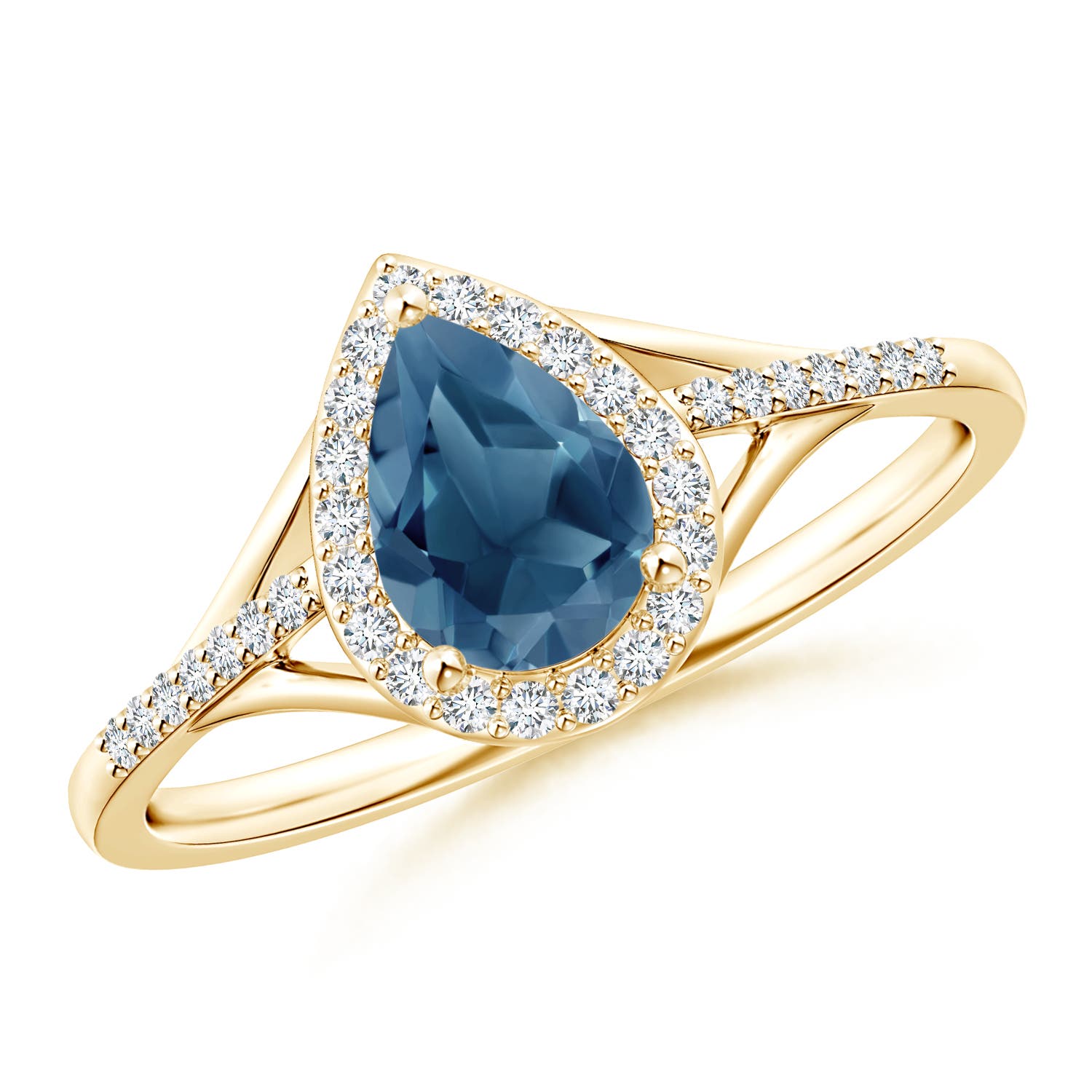 A - London Blue Topaz / 0.97 CT / 14 KT Yellow Gold