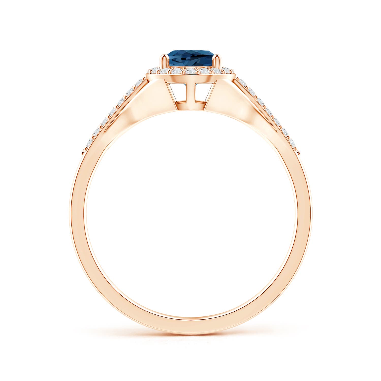 AA - London Blue Topaz / 0.97 CT / 14 KT Rose Gold