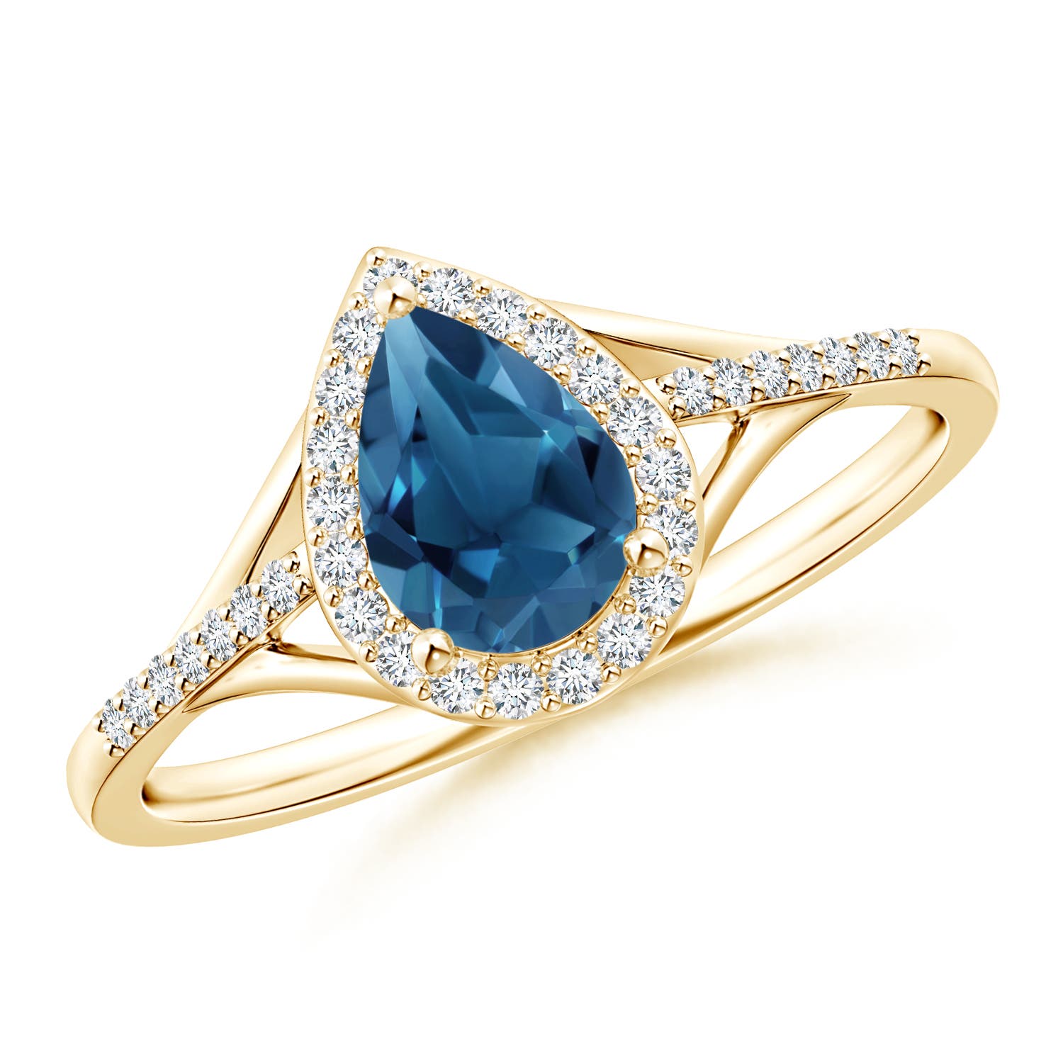 AA - London Blue Topaz / 0.97 CT / 14 KT Yellow Gold