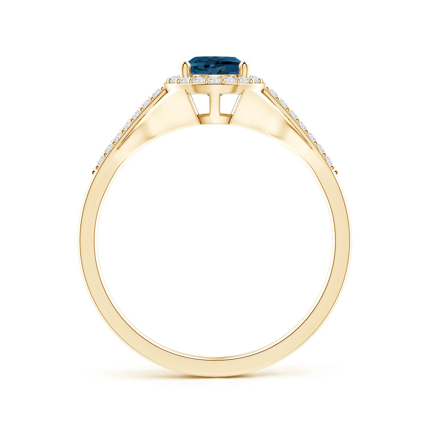 AAA - London Blue Topaz / 0.97 CT / 14 KT Yellow Gold