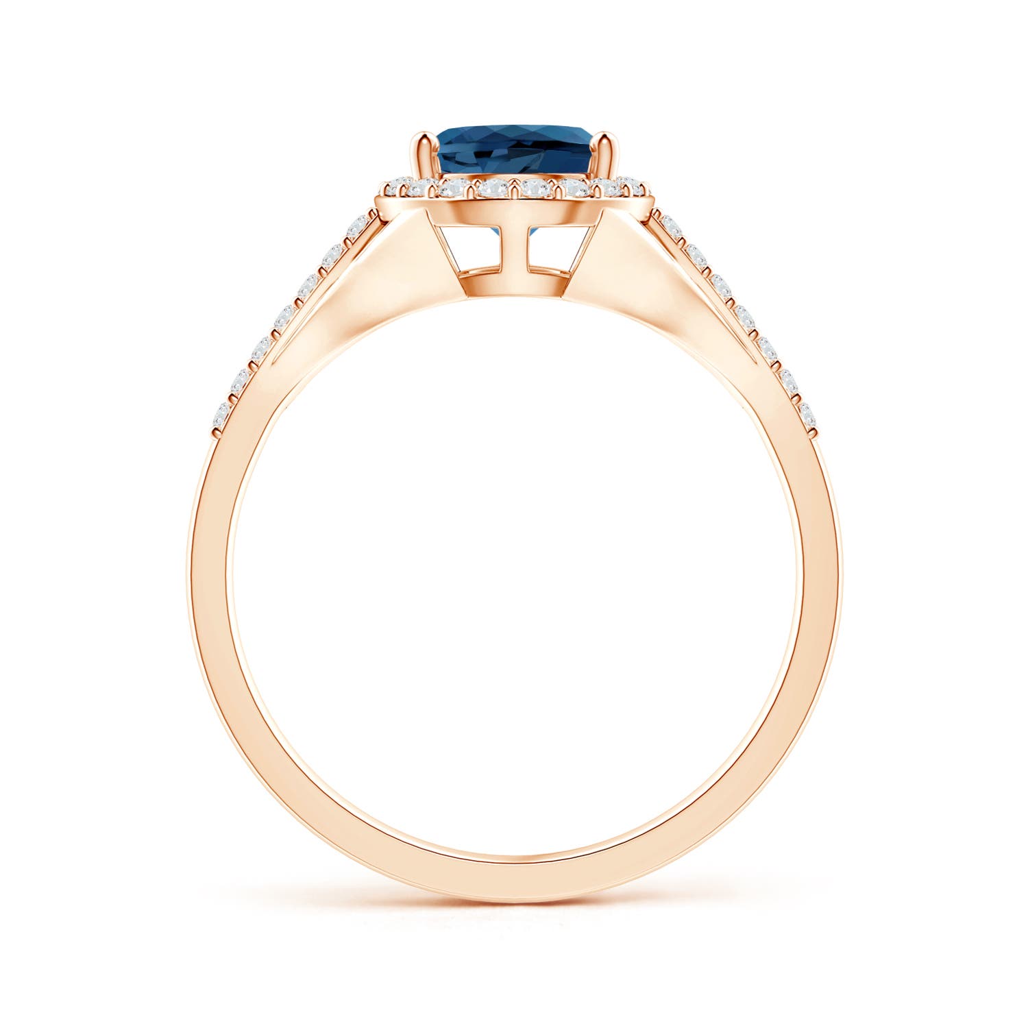 AA - London Blue Topaz / 1.46 CT / 14 KT Rose Gold