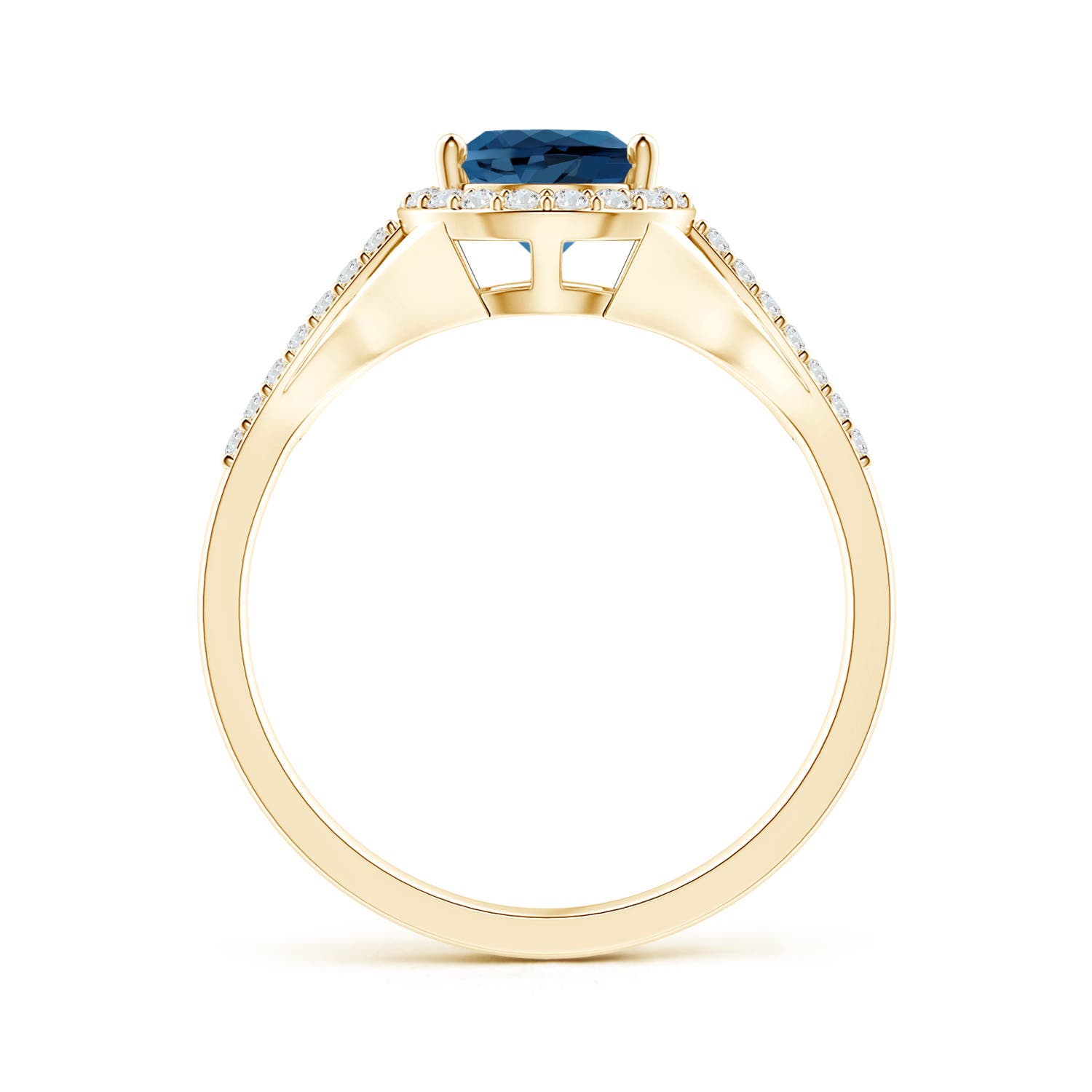 AA - London Blue Topaz / 1.93 CT / 14 KT Yellow Gold