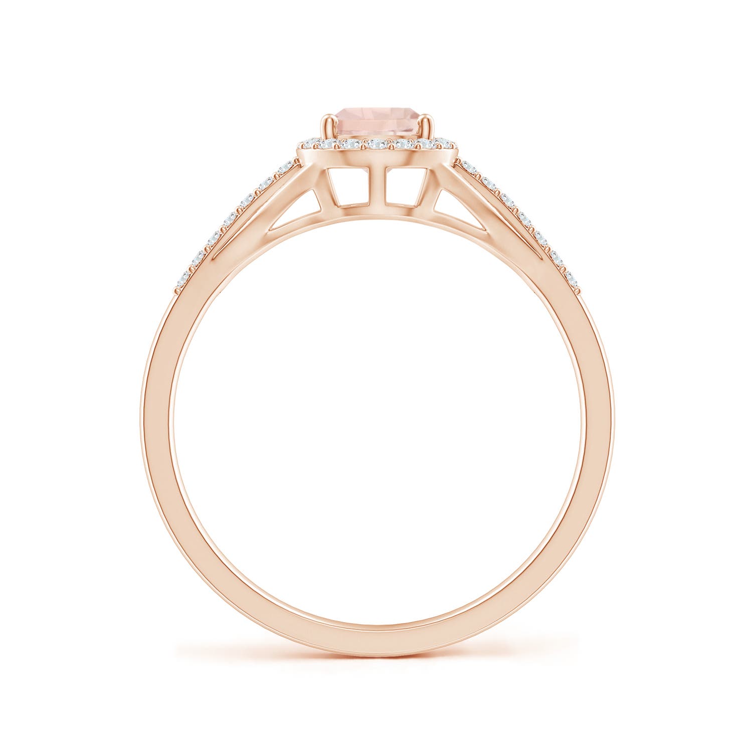 A - Morganite / 0.77 CT / 14 KT Rose Gold