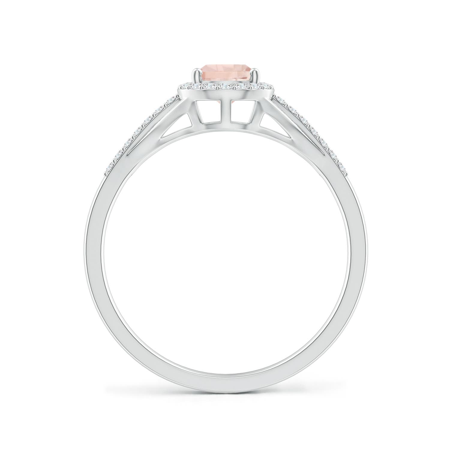 A - Morganite / 0.77 CT / 14 KT White Gold