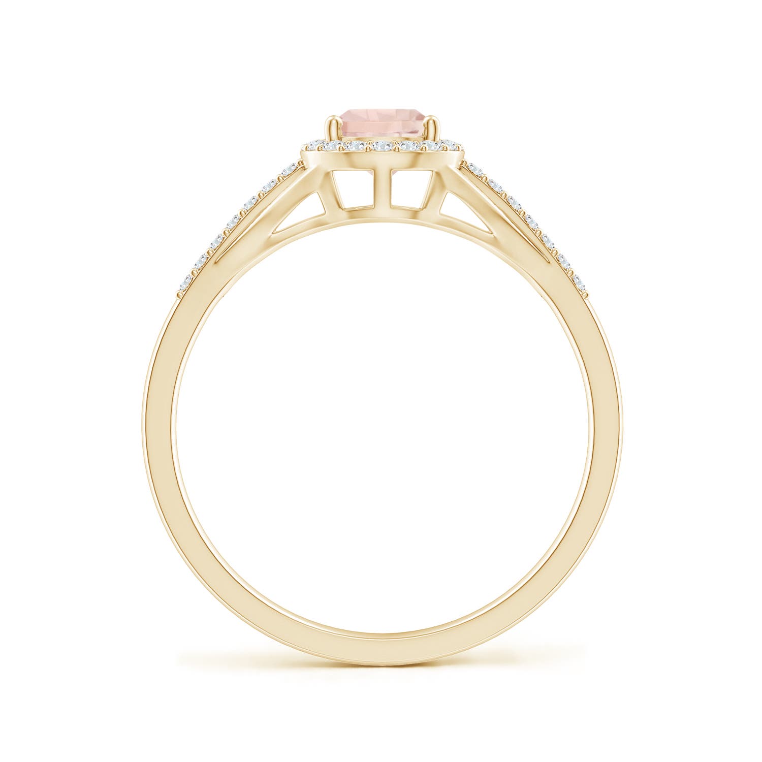 A - Morganite / 0.77 CT / 14 KT Yellow Gold