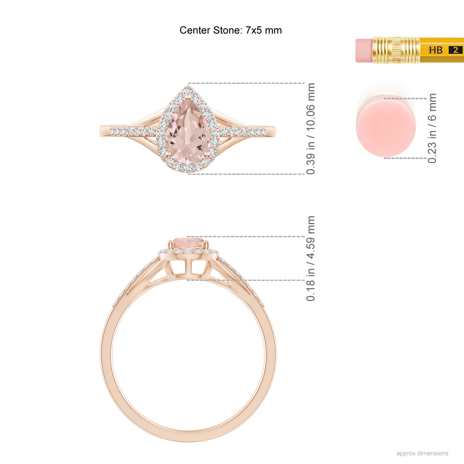 AA - Morganite / 0.77 CT / 14 KT Rose Gold