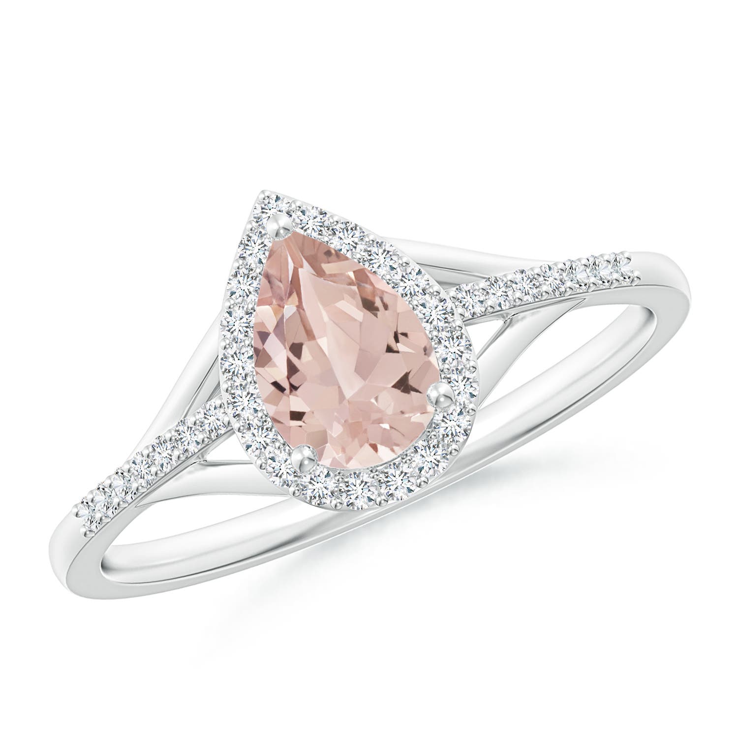 AA - Morganite / 0.77 CT / 14 KT White Gold