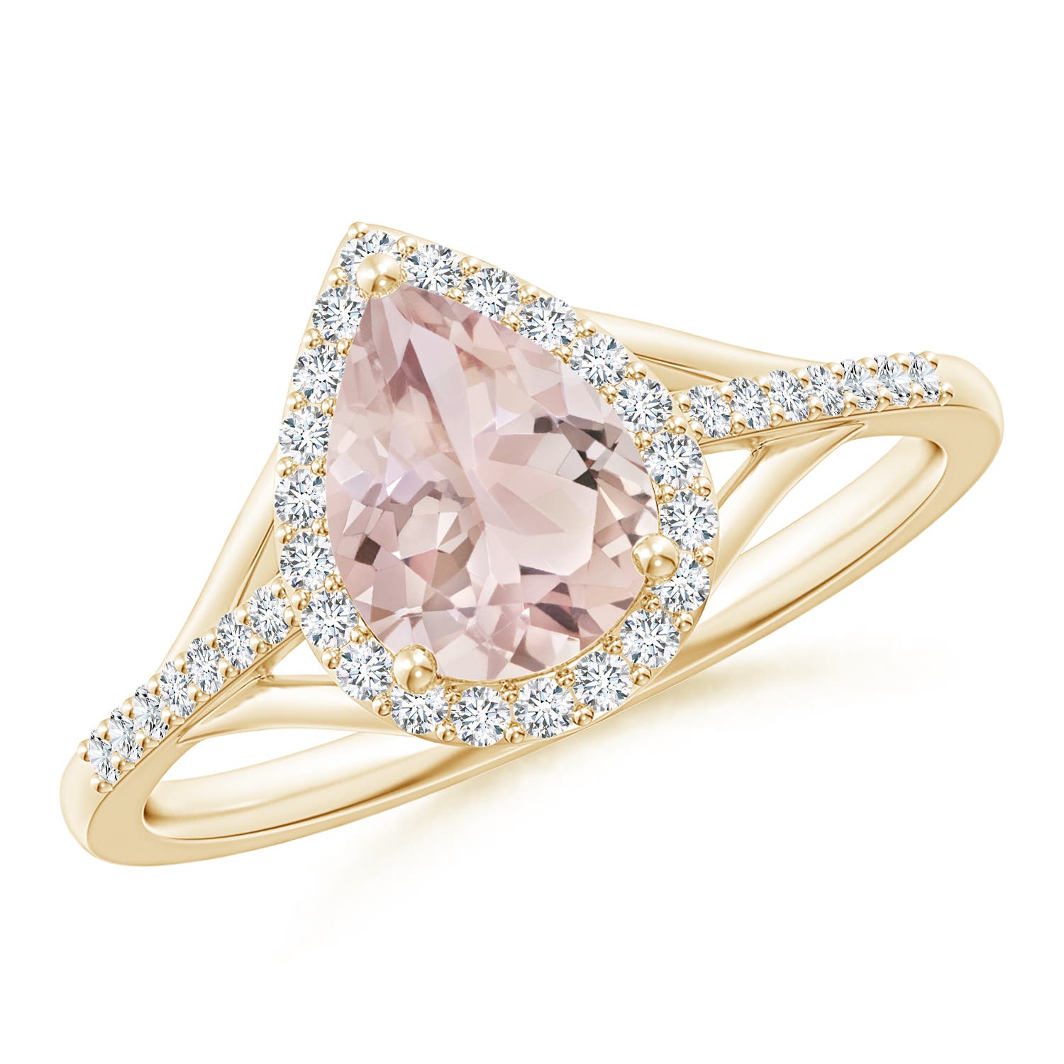 A - Morganite / 1.16 CT / 14 KT Yellow Gold