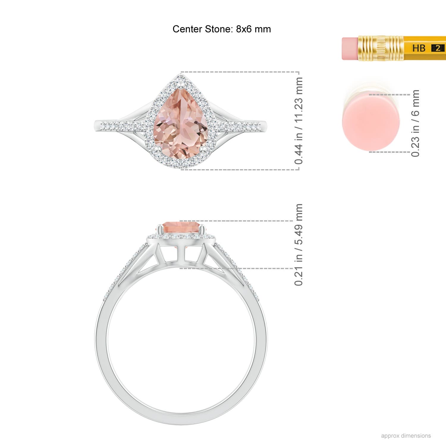 AAA - Morganite / 1.16 CT / 14 KT White Gold