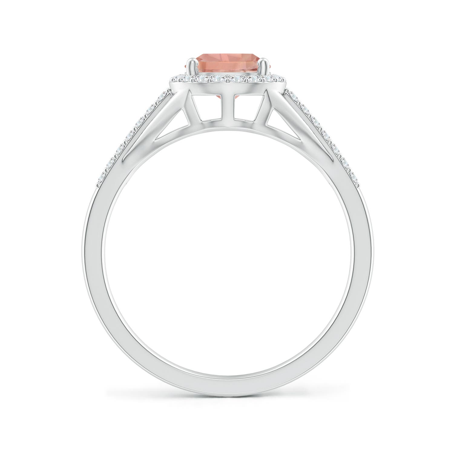 AAAA - Morganite / 1.16 CT / 14 KT White Gold