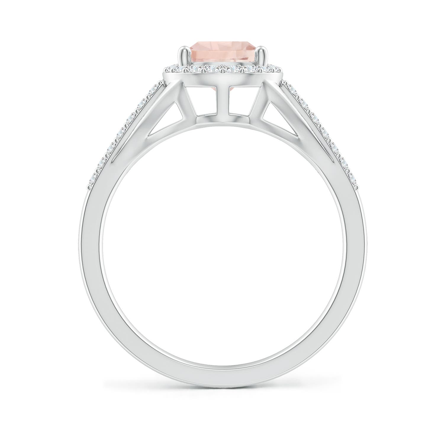 A - Morganite / 1.43 CT / 14 KT White Gold