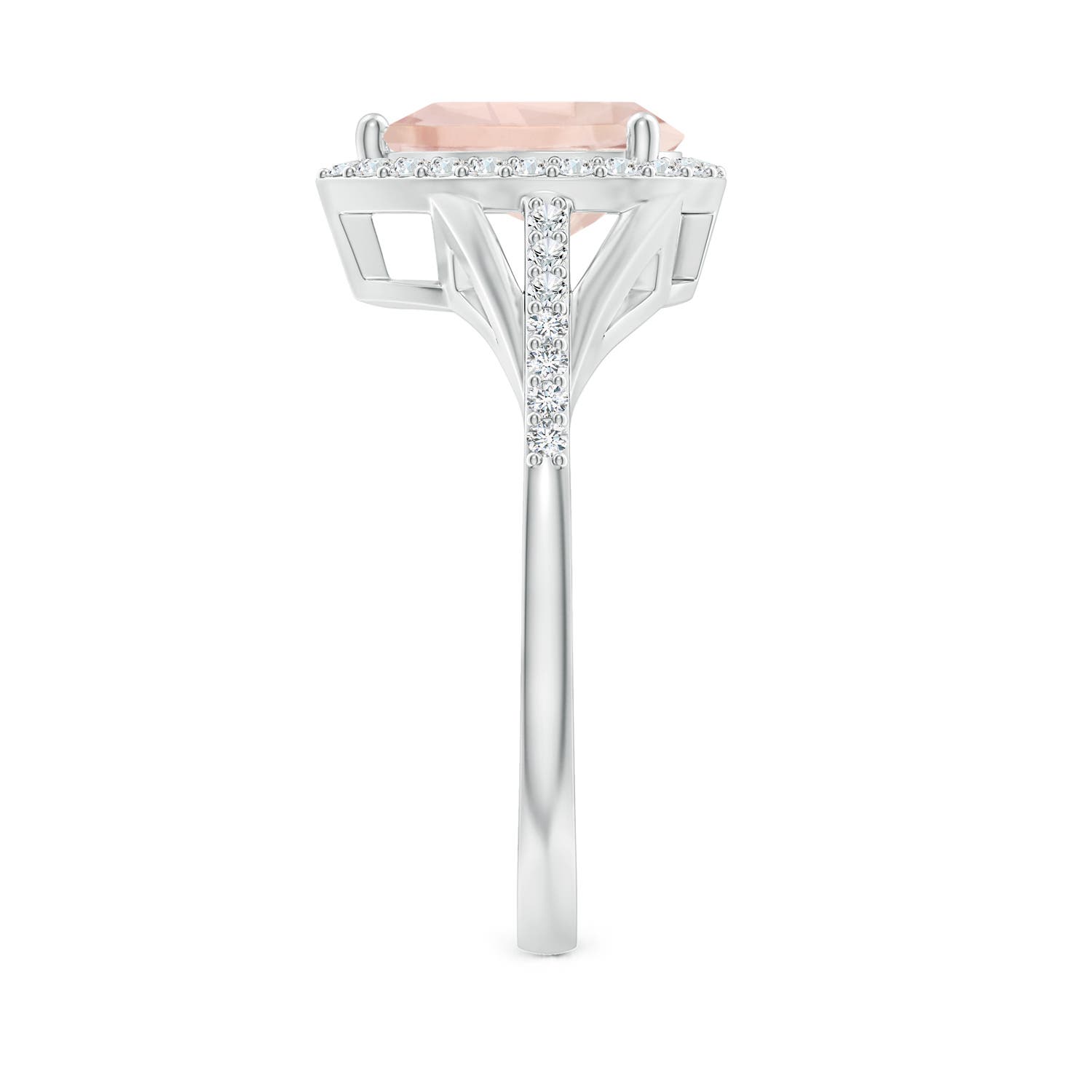 A - Morganite / 1.43 CT / 14 KT White Gold