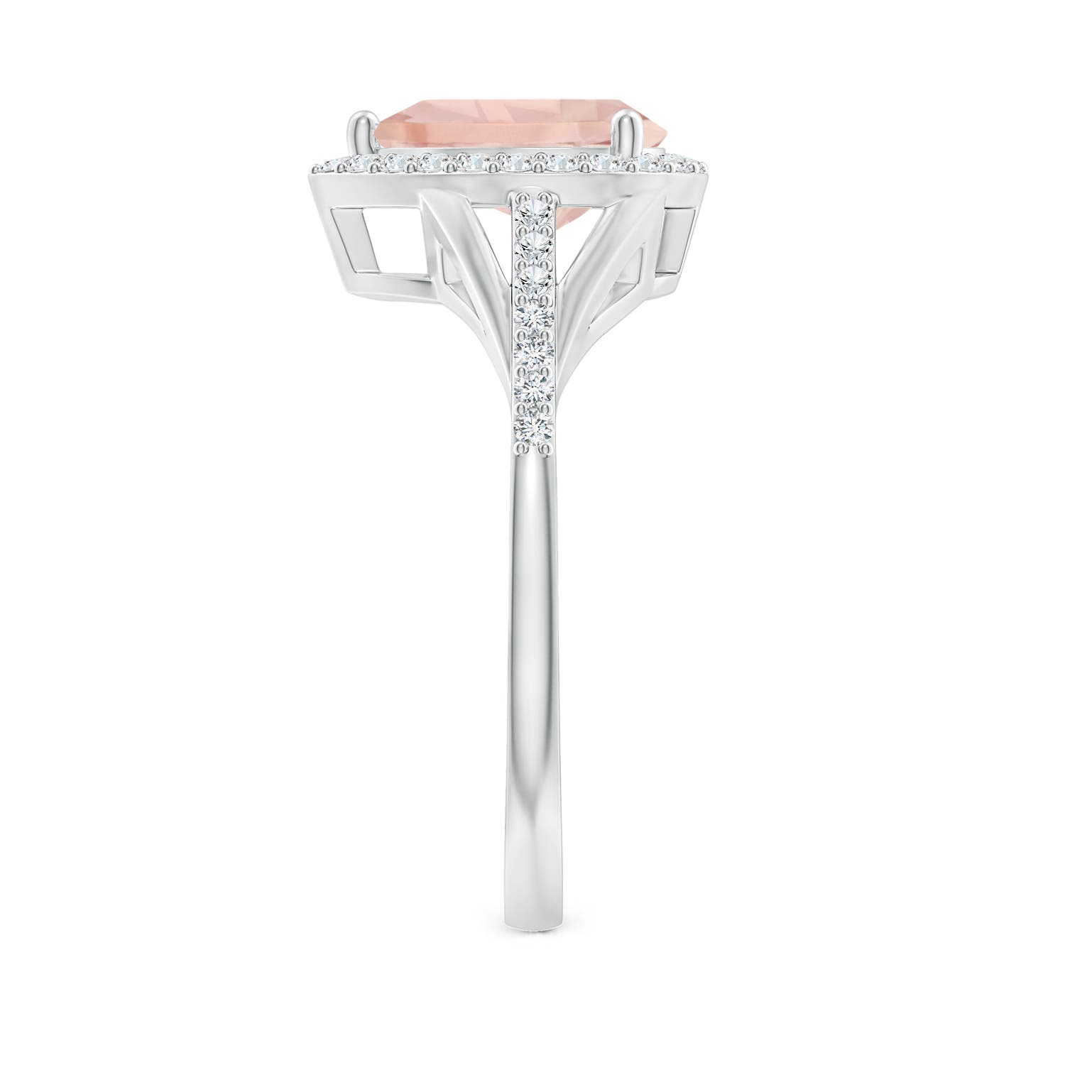 AA - Morganite / 1.43 CT / 14 KT White Gold