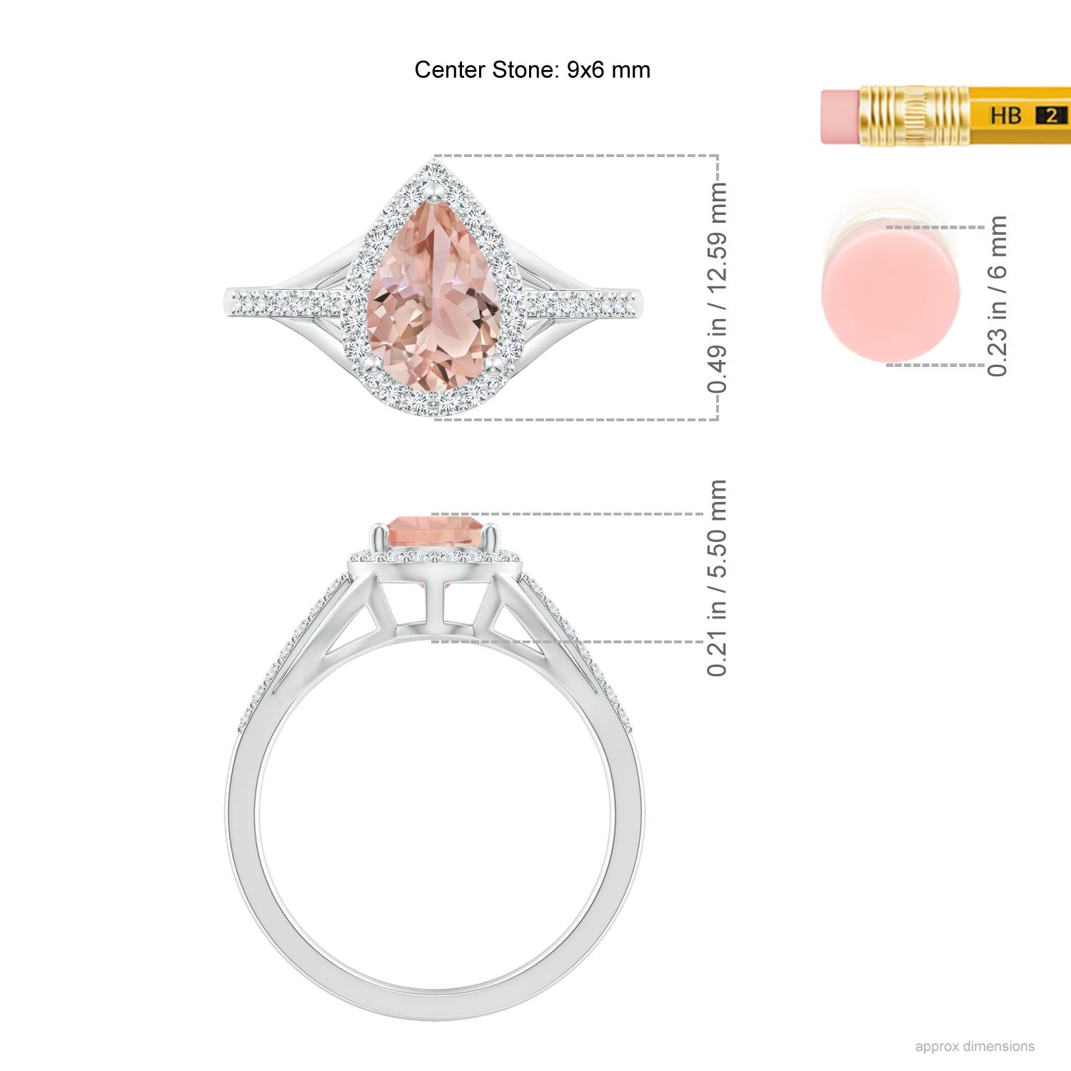 AAA - Morganite / 1.43 CT / 14 KT White Gold