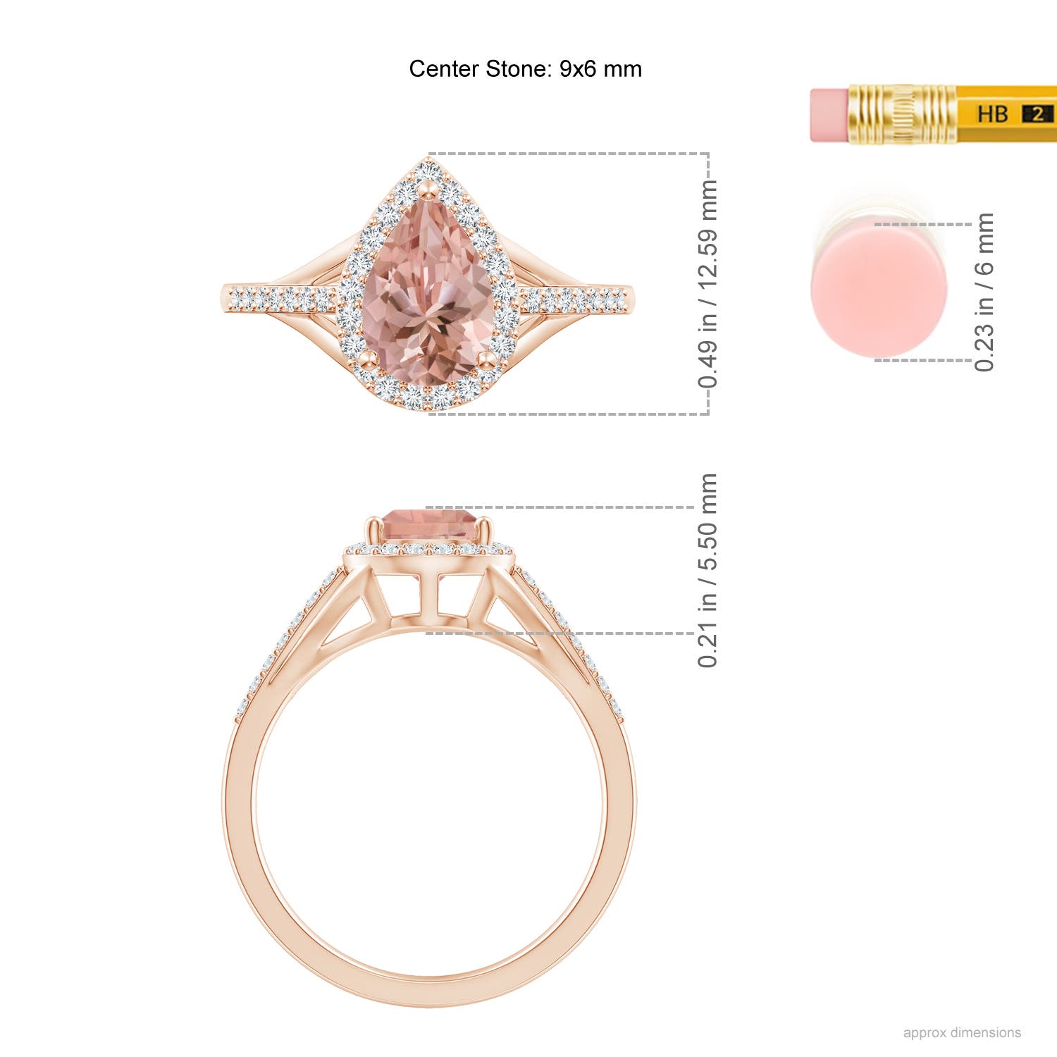 AAAA - Morganite / 1.43 CT / 14 KT Rose Gold