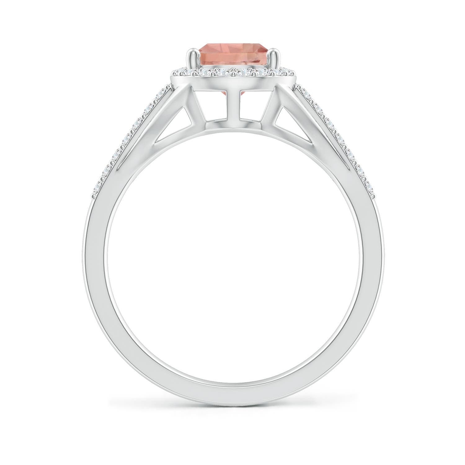 AAAA - Morganite / 1.43 CT / 14 KT White Gold