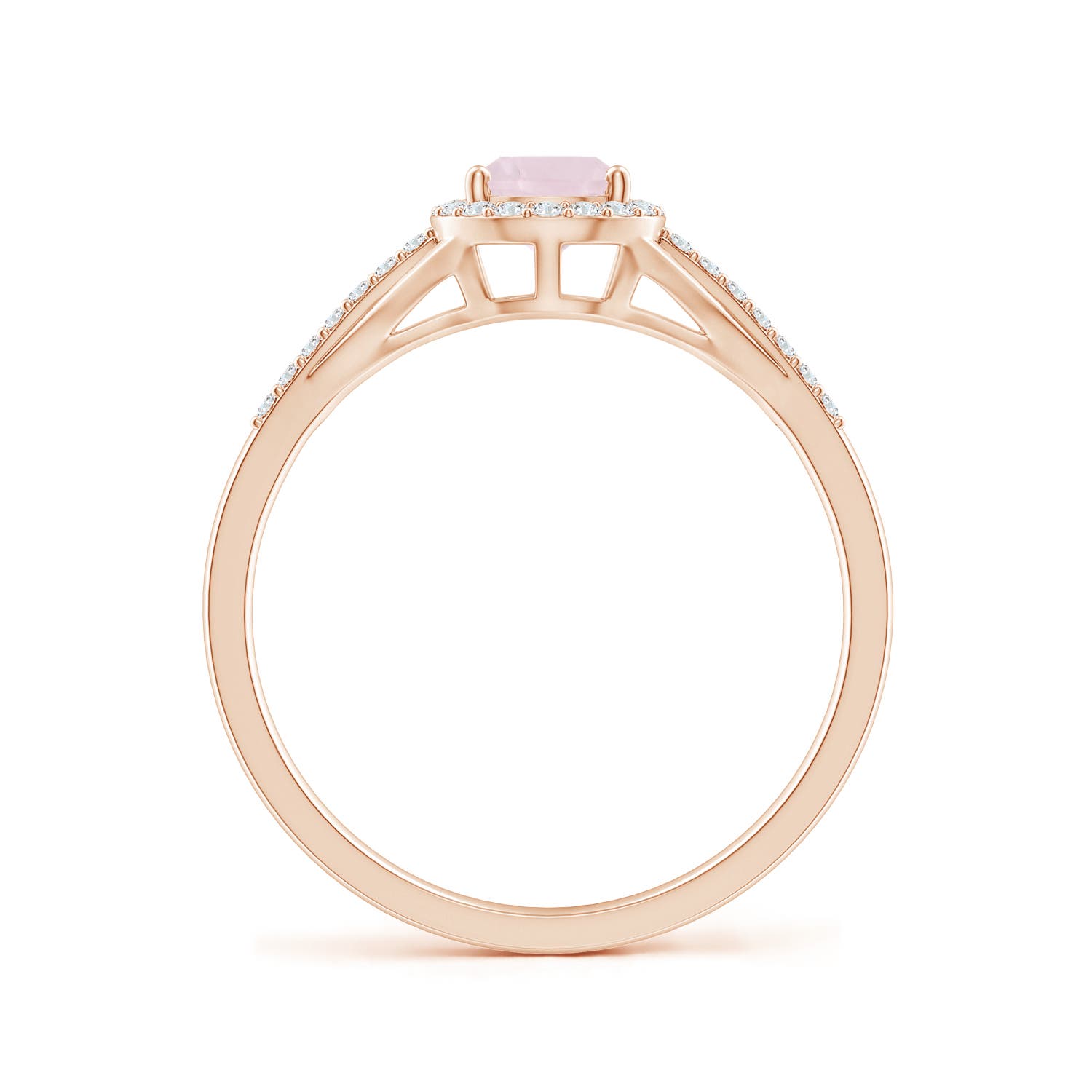 A - Rose Quartz / 0.72 CT / 14 KT Rose Gold