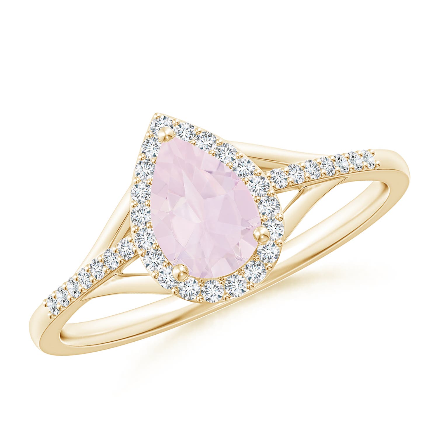 A - Rose Quartz / 0.72 CT / 14 KT Yellow Gold