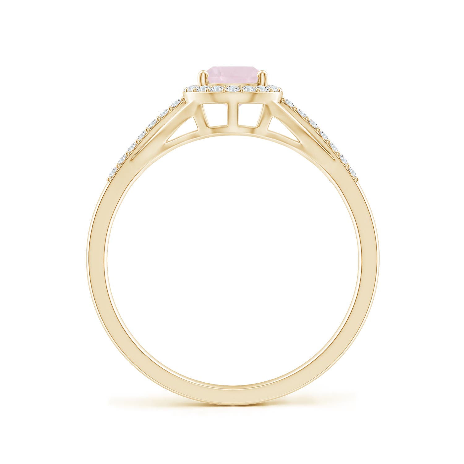 A - Rose Quartz / 0.72 CT / 14 KT Yellow Gold