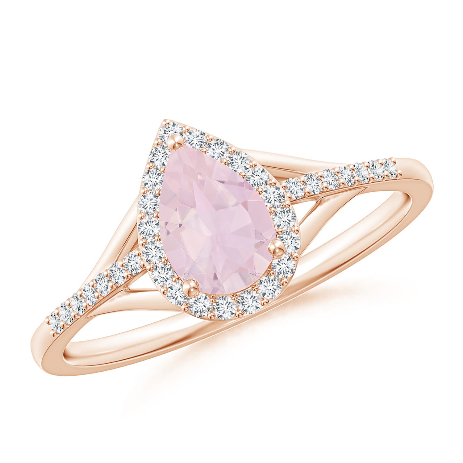 AA - Rose Quartz / 0.72 CT / 14 KT Rose Gold