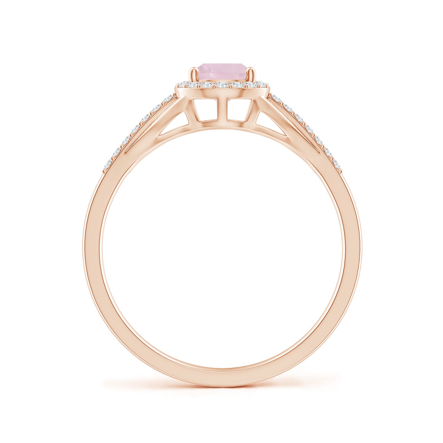 AA - Rose Quartz / 0.72 CT / 14 KT Rose Gold