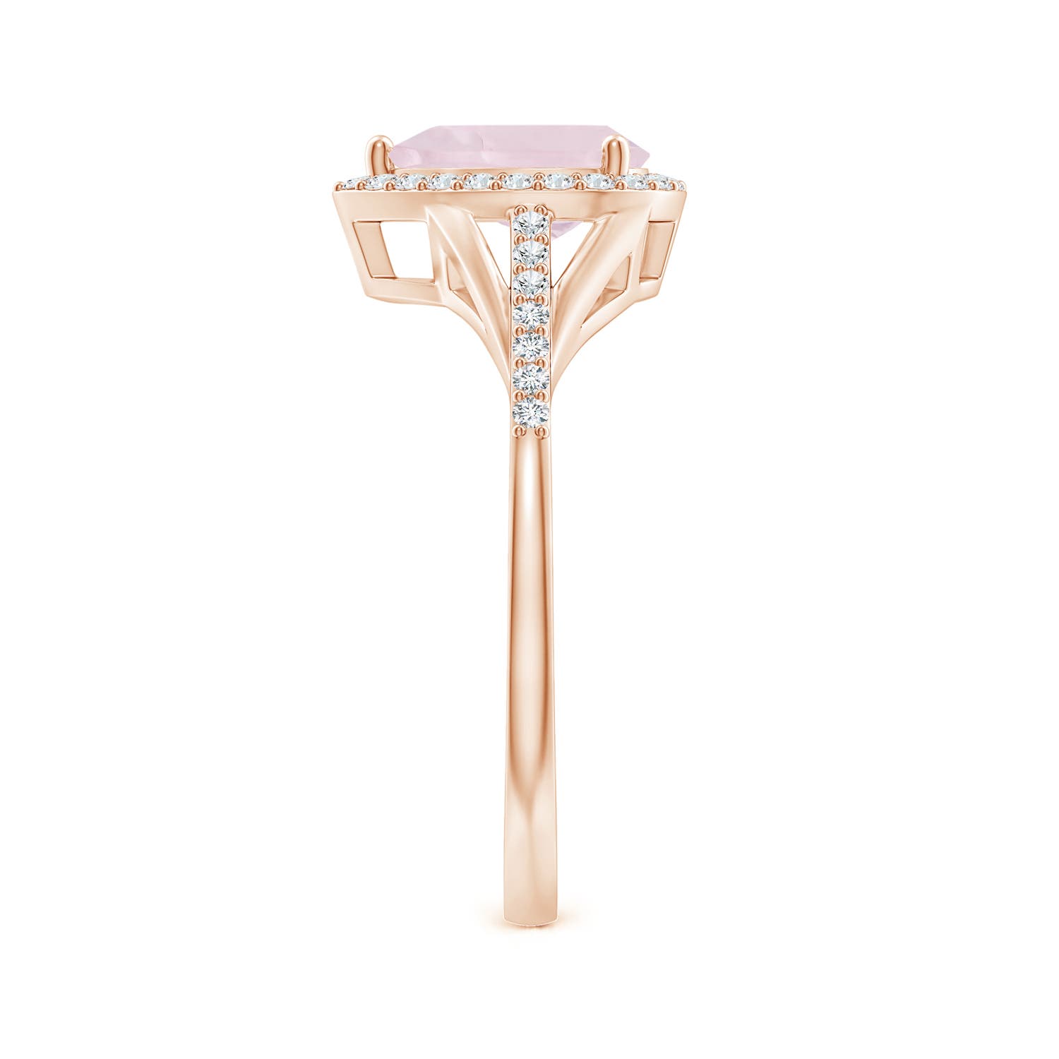 A - Rose Quartz / 1.31 CT / 14 KT Rose Gold