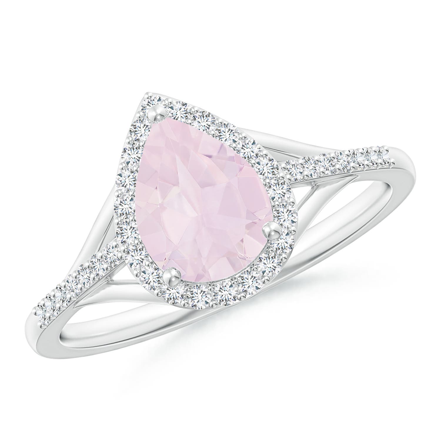 A - Rose Quartz / 1.31 CT / 14 KT White Gold