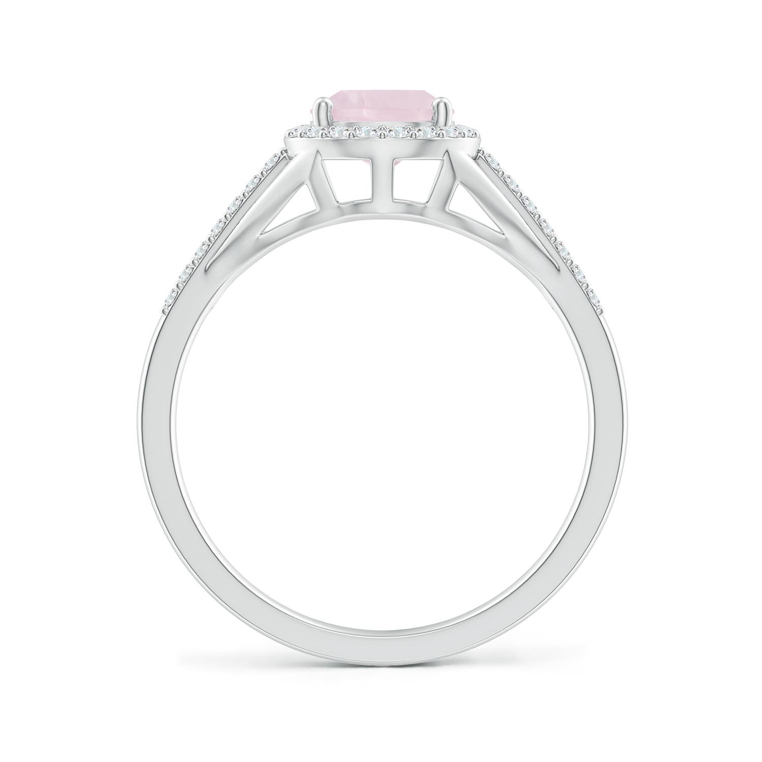 A - Rose Quartz / 1.31 CT / 14 KT White Gold