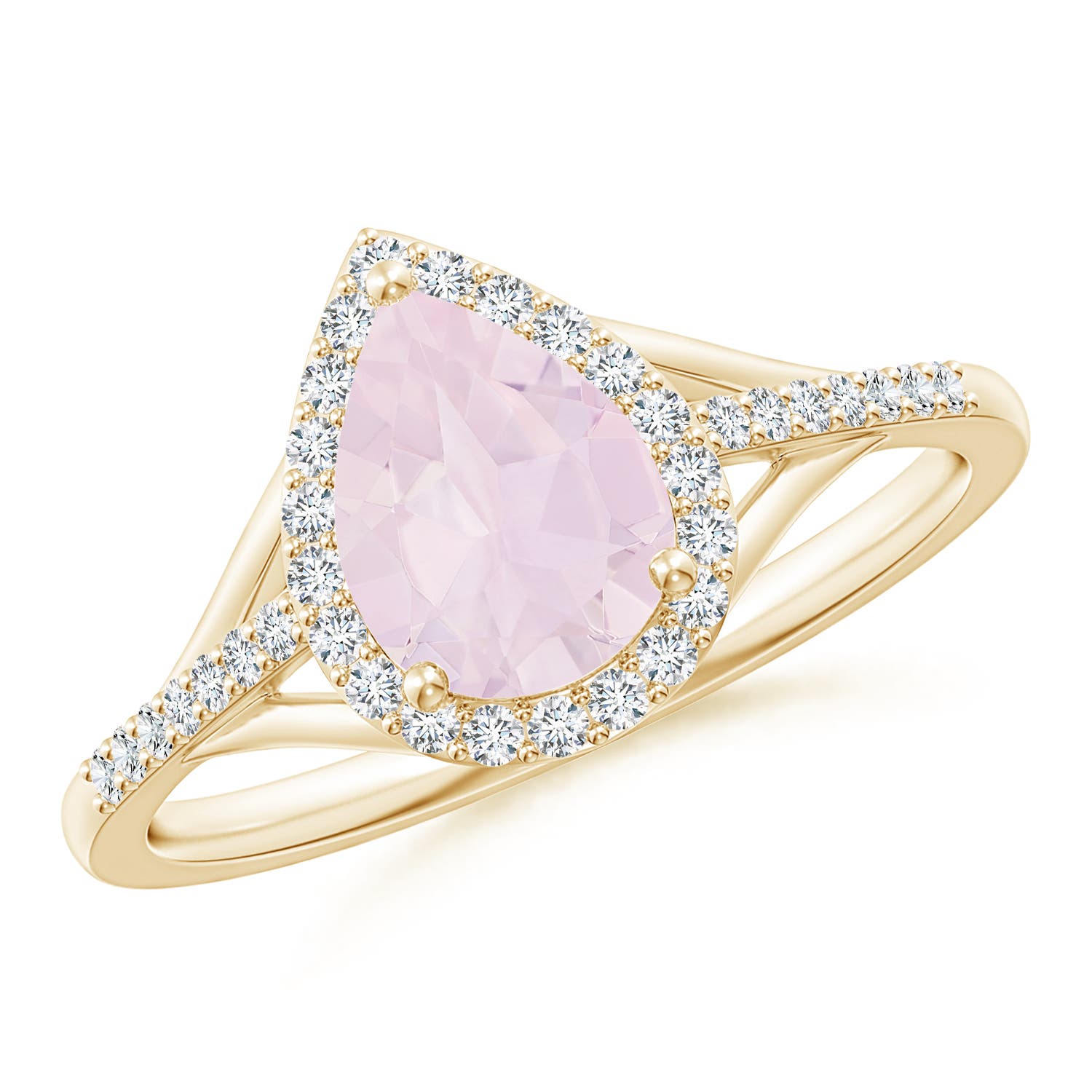 A - Rose Quartz / 1.31 CT / 14 KT Yellow Gold