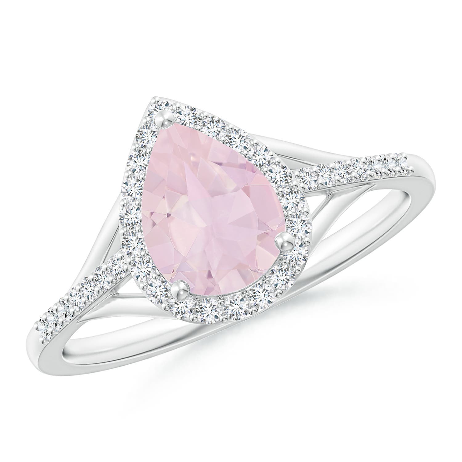 AA - Rose Quartz / 1.31 CT / 14 KT White Gold