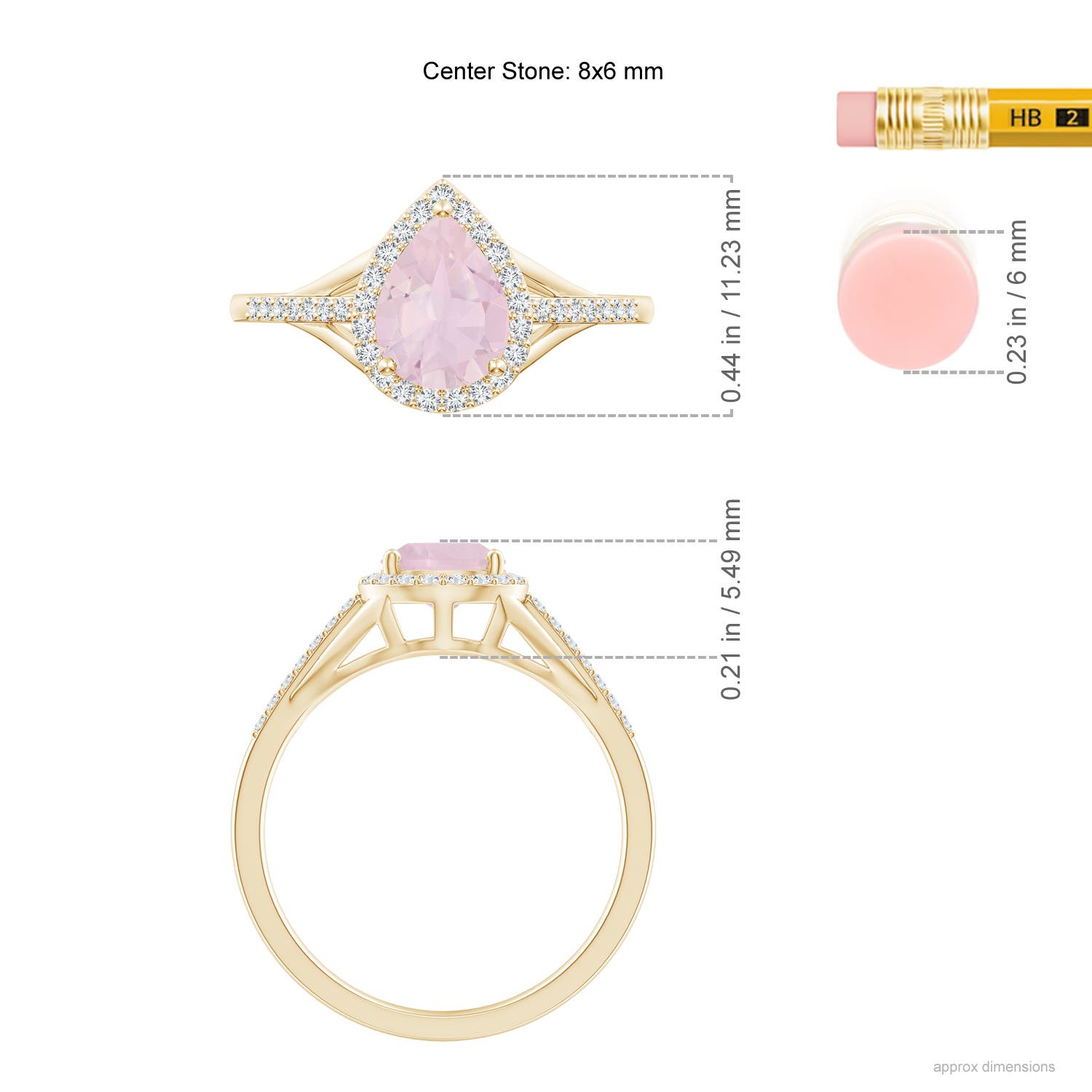 AA - Rose Quartz / 1.31 CT / 14 KT Yellow Gold