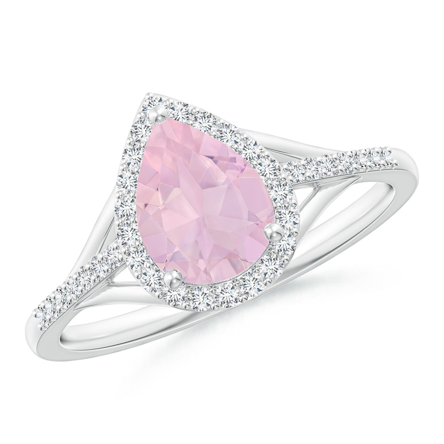 AAA - Rose Quartz / 1.31 CT / 14 KT White Gold