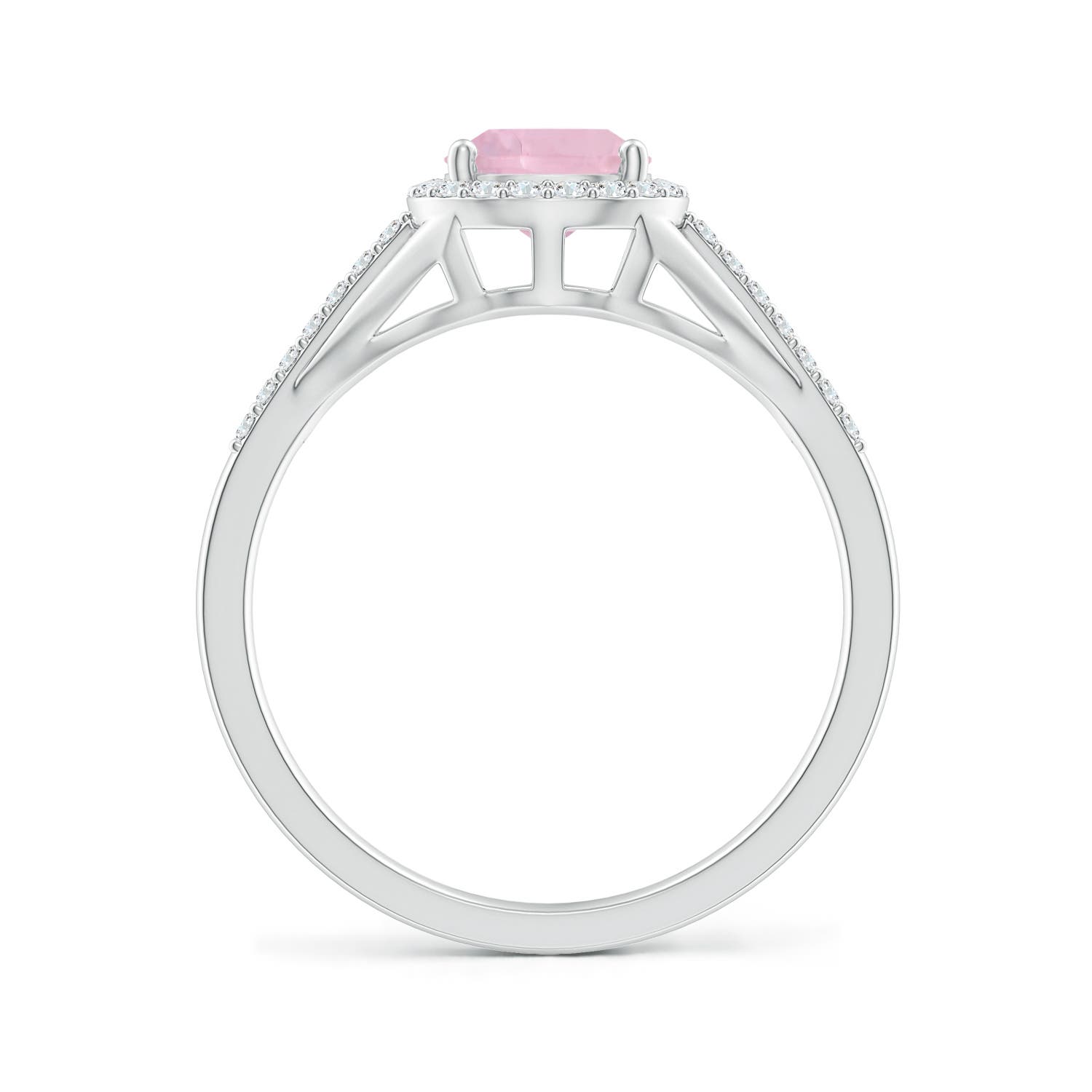 AAA - Rose Quartz / 1.31 CT / 14 KT White Gold