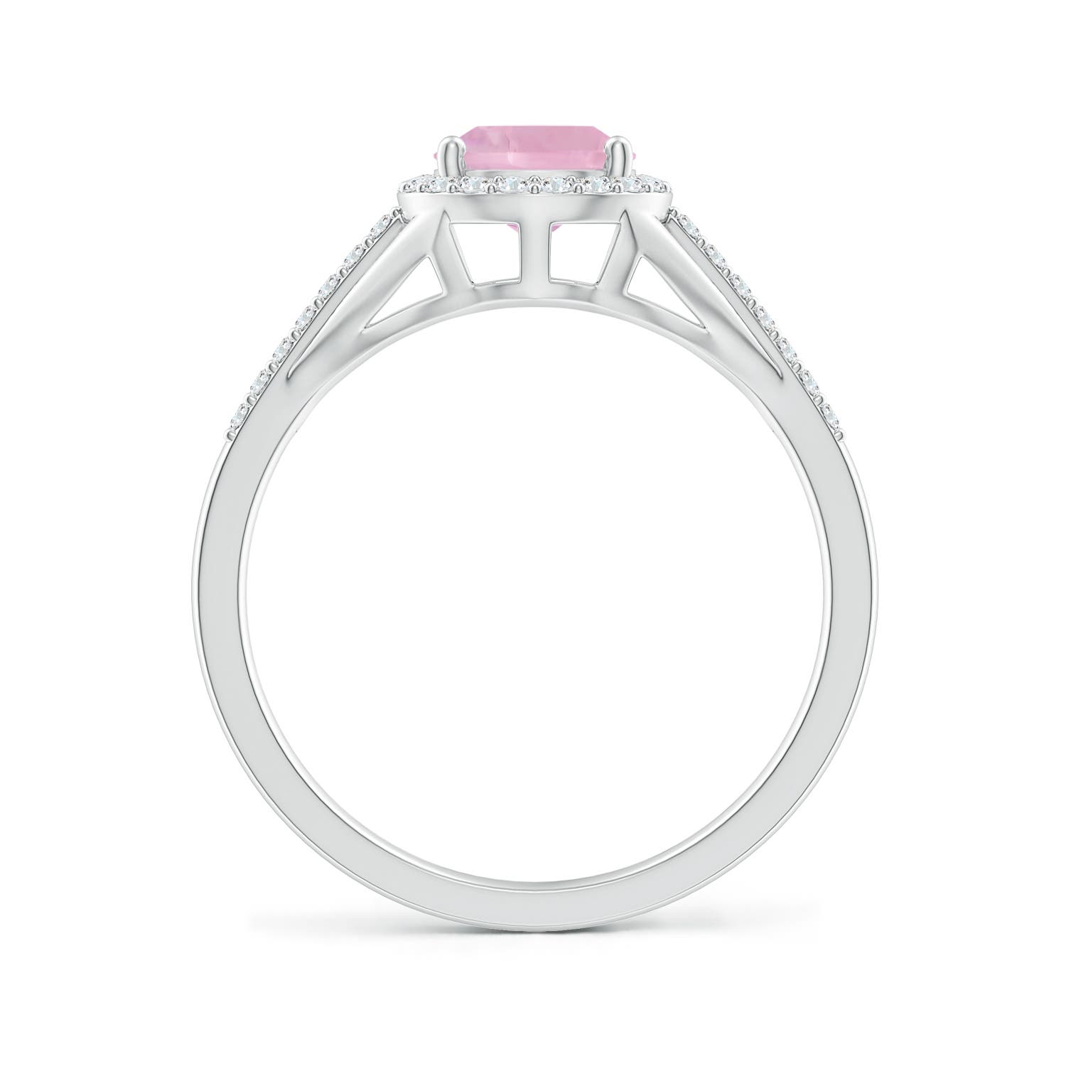 AAAA - Rose Quartz / 1.31 CT / 14 KT White Gold