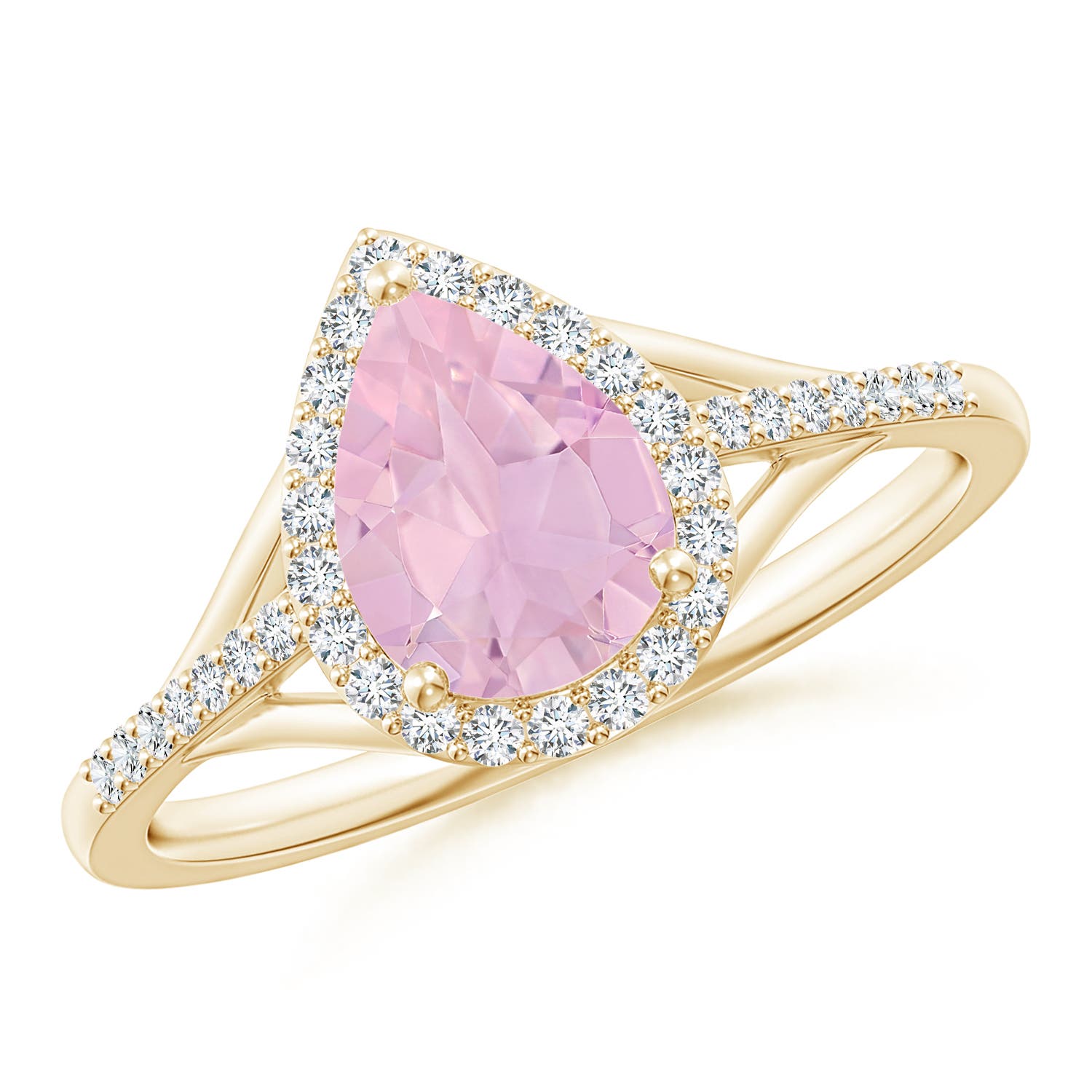 AAAA - Rose Quartz / 1.31 CT / 14 KT Yellow Gold