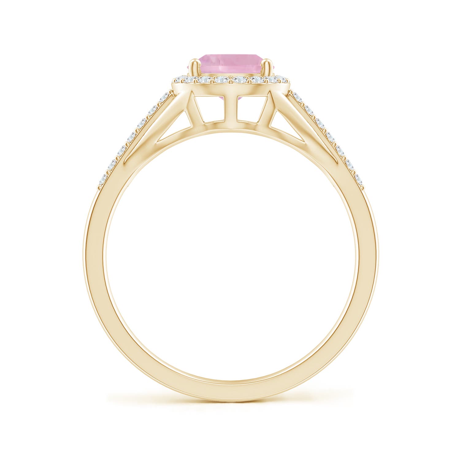 AAAA - Rose Quartz / 1.31 CT / 14 KT Yellow Gold