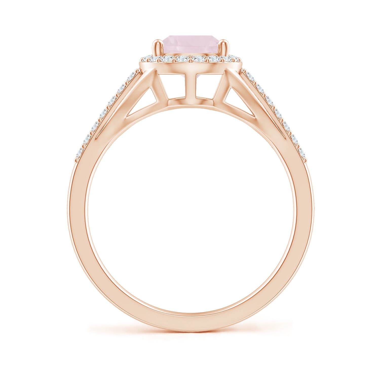 A - Rose Quartz / 1.58 CT / 14 KT Rose Gold